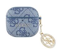 Étui Guess 4G Strass Charm pour AirPods 4 (bleu)