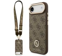 Etui Guess 4G Strass Logo & Big Strap Metal Buttons MagSafe do iPhone Air br?zowy