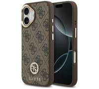 Étui Guess 4G Strass Logo MagSafe pour iPhone 17 marron