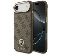 CG MOBILE Guess 4G Logo strass compatible avec MagSafe Coque pour iPhone 17 Air (marron)