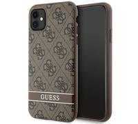 Étui Guess 4G Stripe pour iPhone 11, marron