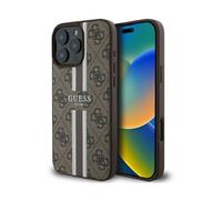 Coque pour iPhone 16 Pro - Hardcase 4G Rayures Imprimées MagSafe (GUHMP16LP4RPSW) - Marron