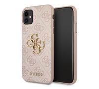 Etui Guess do iPhone 11 6,1 ró?owy 4G Big Metal Logo