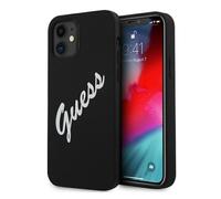 Etui Guess do iPhone 12 mini 5,4 czarno bia?y Silicone Vintage