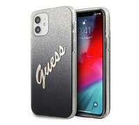 Etui Guess do iPhone 12 mini 5,4 czarny Glitter Gradient Script