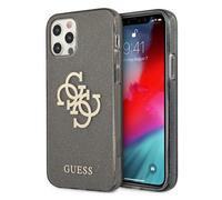 Etui Guess do iPhone 12 Pro Max 6,7 czarny Glitter 4G Big Logo