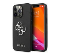 Etui Guess do iPhone 13 Pro/13 6,1 czarny Saffiano 4G Metal Logo