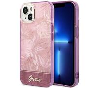 Etui Guess do iPhone 14 Plus 6,7 ró?owy/pink hardcase Jungle Collection