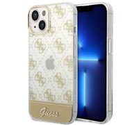 Etui Guess do iPhone 14 Plus 6,7 z?oty/gold hardcase 4G Pattern Script