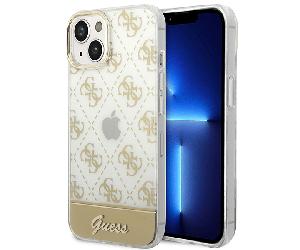 Etui Guess do iPhone 14 Plus 6,7 z?oty/gold hardcase 4G Pattern Script