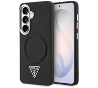 Étui Guess Embossed Ring Triangle Logo MagSafe pour Samsung Galaxy S26, noir