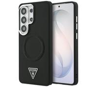 Étui Guess Embossed Ring Triangle Logo MagSafe pour Samsung Galaxy S26 Ultra, noir