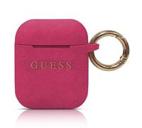 Étui Guess en silicone à paillettes fuchsia pour AirPods 1