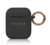 Étui Guess en silicone noir à paillettes pour AirPods 1