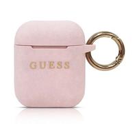 Étui Guess en silicone rose clair pailleté pour AirPods 1