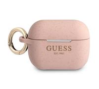 Étui Guess en silicone rose pailleté pour AirPods Pro