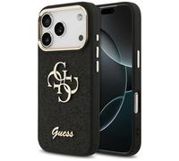 Étui Guess Fixed Glitter Big 4G Metal Frame pour iPhone 17 Pro noir
