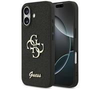 Étui Guess Fixed Glitter Big 4G pour iPhone 17 noir