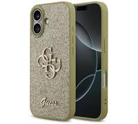 Étui Guess Fixed Glitter Big 4G pour iPhone 17 or
