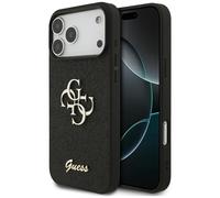 Étui Guess Fixed Glitter Big 4G pour iPhone 17 Pro Max noir