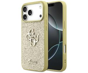 Étui Guess Fixed Glitter Big 4G pour iPhone 17 Pro Max or
