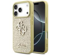 Étui Guess Fixed Glitter Big 4G pour iPhone 17 Pro or