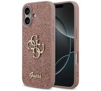 Etui Guess Fixed Glitter Big 4G pour iPhone 17 rose