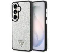 Étui Guess Fixed Glitter Triangle MagSafe pour Samsung Galaxy S26+, couleur argent