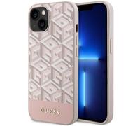 Étui Guess GCube Stripes pour iPhone 14 Plus MagSafe, rose