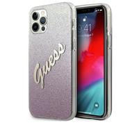 Guess GUHCP12MPCUGLSPI Coque de Protection pour iPhone 12/12 Pro 6,1" Rose pailleté
