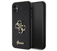 Étui Guess Glitter Script Big 4G pour iPhone 11/XR, noir