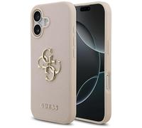 Étui Guess Grained Big 4G & Classic Logo pour iPhone 17 rose