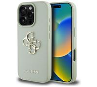 Étui Guess Grained Big 4G Logo Small Classic Logo pour iPhone 16 Pro Max vert