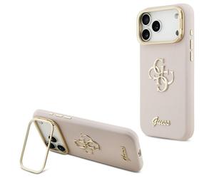 Etui Guess Grained Big 4G & Stand Camera do iPhone 17 Pro Max ró?owy