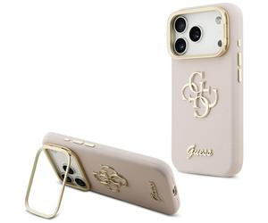 Etui Guess Grained Big 4G & Stand Camera do iPhone 17 Pro ró?owy