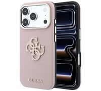 Étui Guess Grained & Big Resin pour iPhone 18 Pro Max / 17 Pro Max, rose