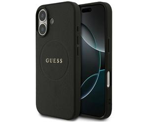 Étui Guess Grained Ring MagSafe pour iPhone 17 noir