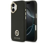 Étui Guess Grained Strass Logo MagSafe pour iPhone 17 noir