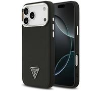 Étui Guess Grained Triangle Logo MagSafe pour iPhone 17 Pro noir