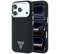 Étui Guess Grained Triangle Logo MagSafe pour iPhone 18 Pro Max / 17 Pro Max, noir