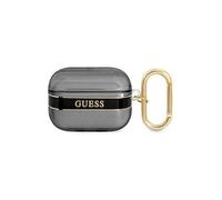 Guess GUAPHHTSK Étui de Protection pour AirPods Pro Cover Noir/Black Strap Collection