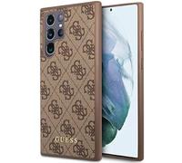 Coque Guess en TPU avec logo en métal pour Samsung Galaxy S23 Ultra S918 marron