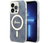 Étui Guess GUHMP15LH4STB iPhone 15 Pro 6.1 bleu étui rigide IML 4G MagSafe