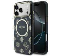 Étui Guess IML Peony Dot MagSafe pour iPhone 17 Pro Max, noir
