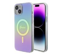 Étui Guess Iridescent IML MagSafe pour iPhone 15, violet