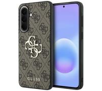 Étui Guess Leather 4G Metal Logo pour Samsung Galaxy A37 5G, marron