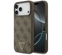Étui Guess Leather 4G Triangle pour iPhone 18 Pro Max / 17 Pro Max, marron