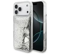 Étui Guess Liq. Glitter Charms pour iPhone 17 Pro Max argent