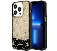 Étui Guess Liquid Glitter 4G MagSafe pour iPhone 14 Pro, noir