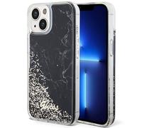 Étui Guess Liquid Glitter Marble MagSafe pour iPhone 14, noir